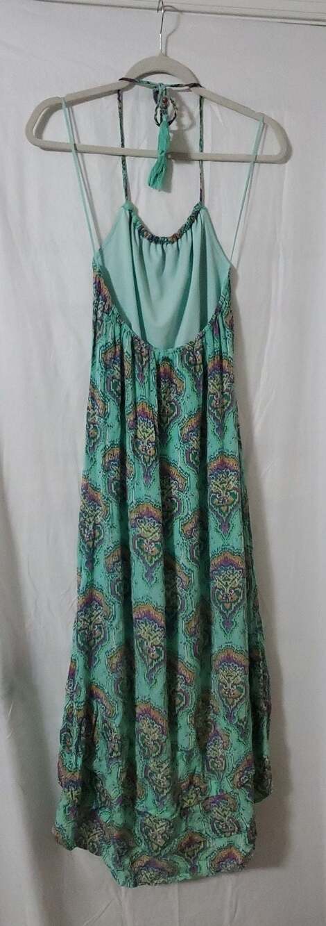 O'Neill Printed High-Low Halter Maxi Dress with Tassel Detail - Picture 2 of 6